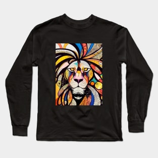 Abstract lion face from ornament. Long Sleeve T-Shirt